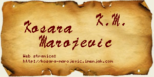 Kosara Marojević vizit kartica